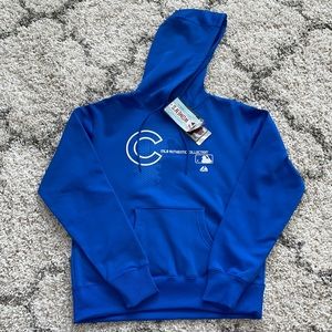 Majestic Chicago Cubs Womens Pullover Hoodie Sz S